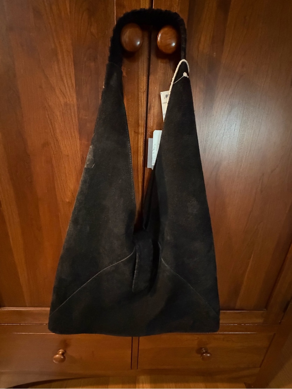 Haute Hippie Black Suede Hobo Bag - Picture 3 of 4